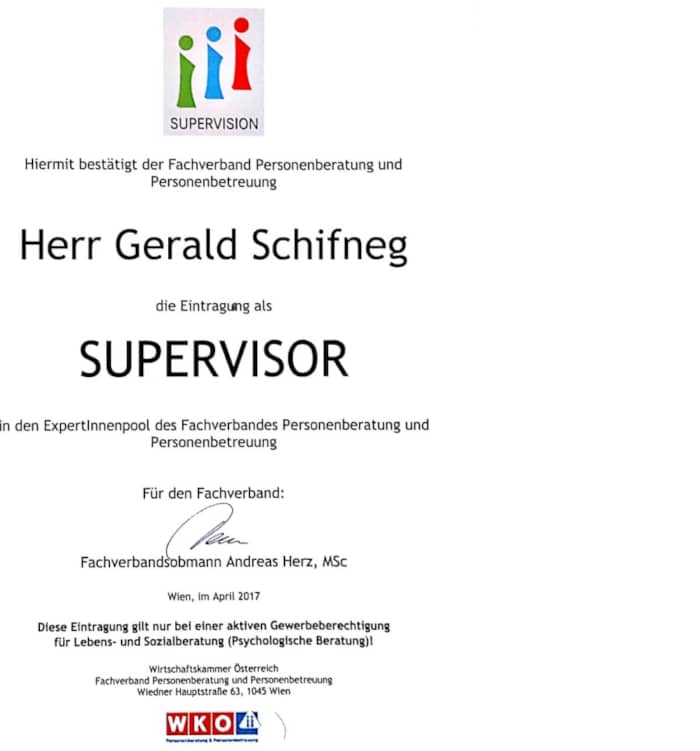 Gerald Schifneg Supervision
